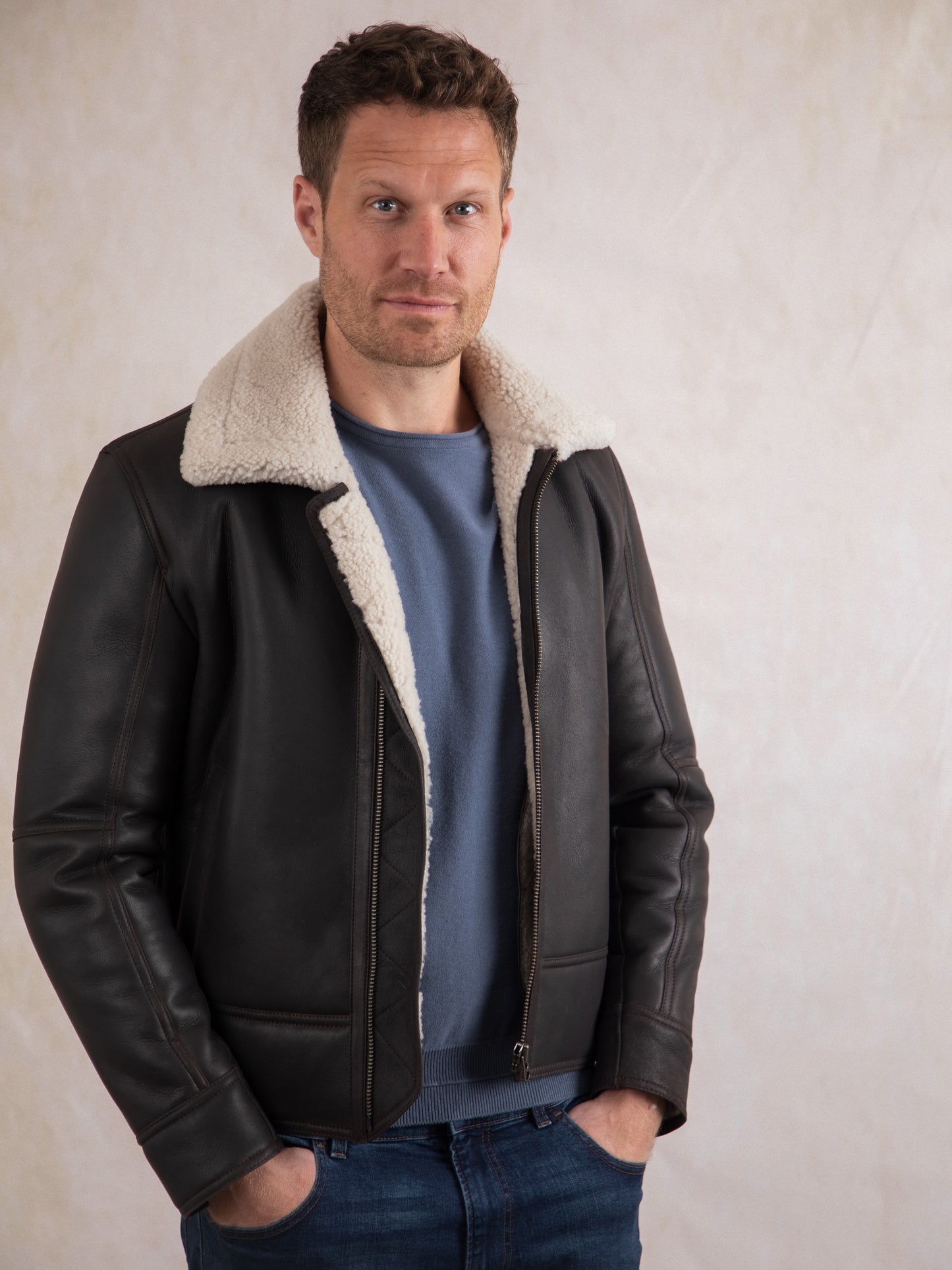Tigermoth Sheepskin Aviator Jacket
