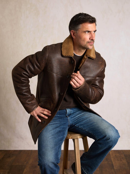 Briery Leather Coat
