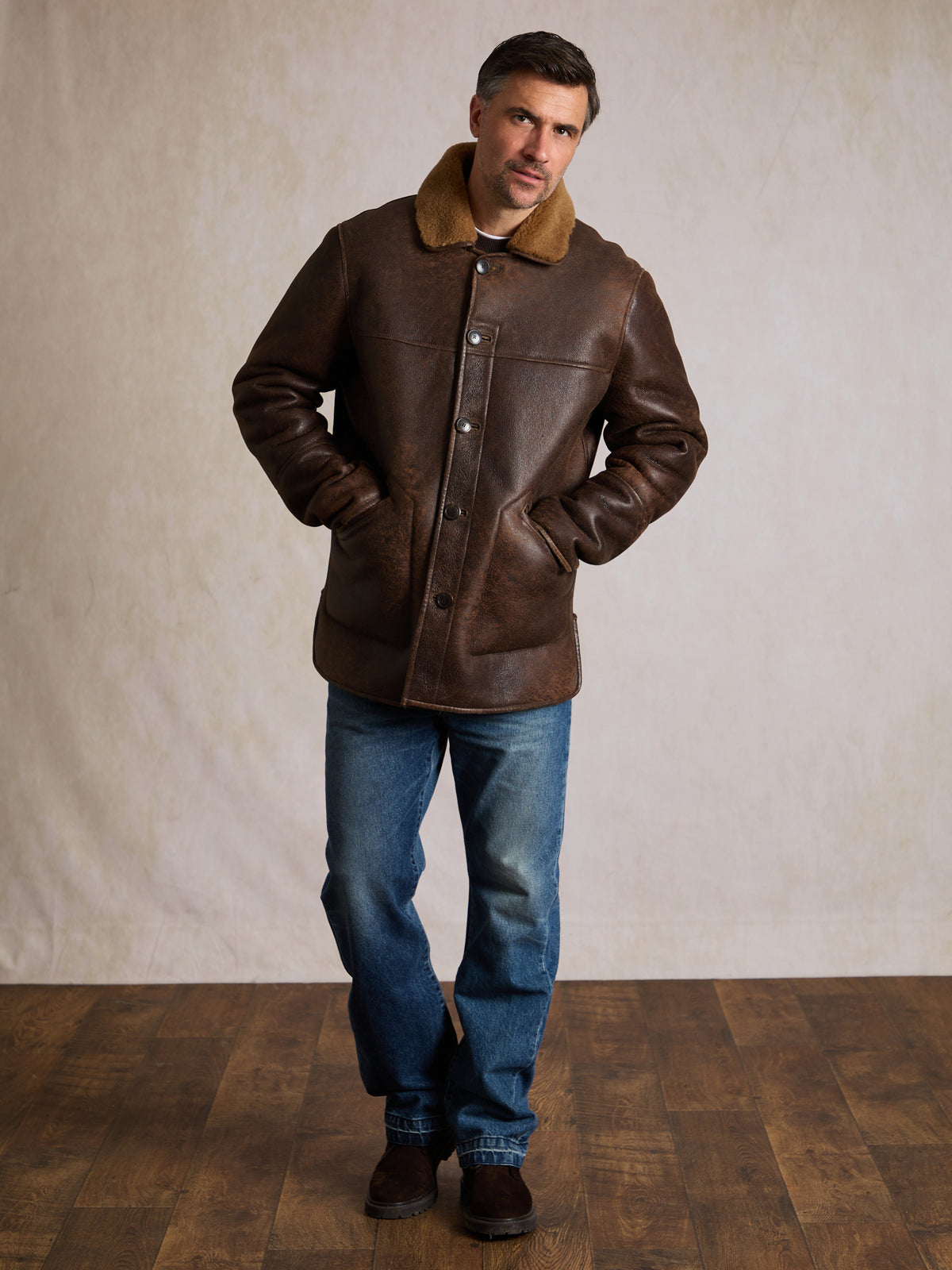 Briery Leather Coat