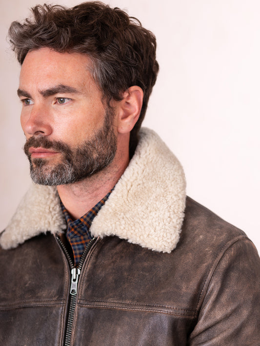 Fellfoot Leather Aviator Jacket