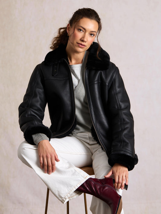 Chapels Collared Sheepskin Jacket