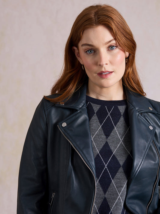 Tarraby Leather Biker Jacket