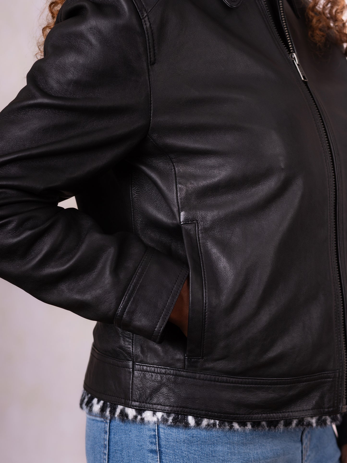 Crosthwaite Collared Leather Jacket