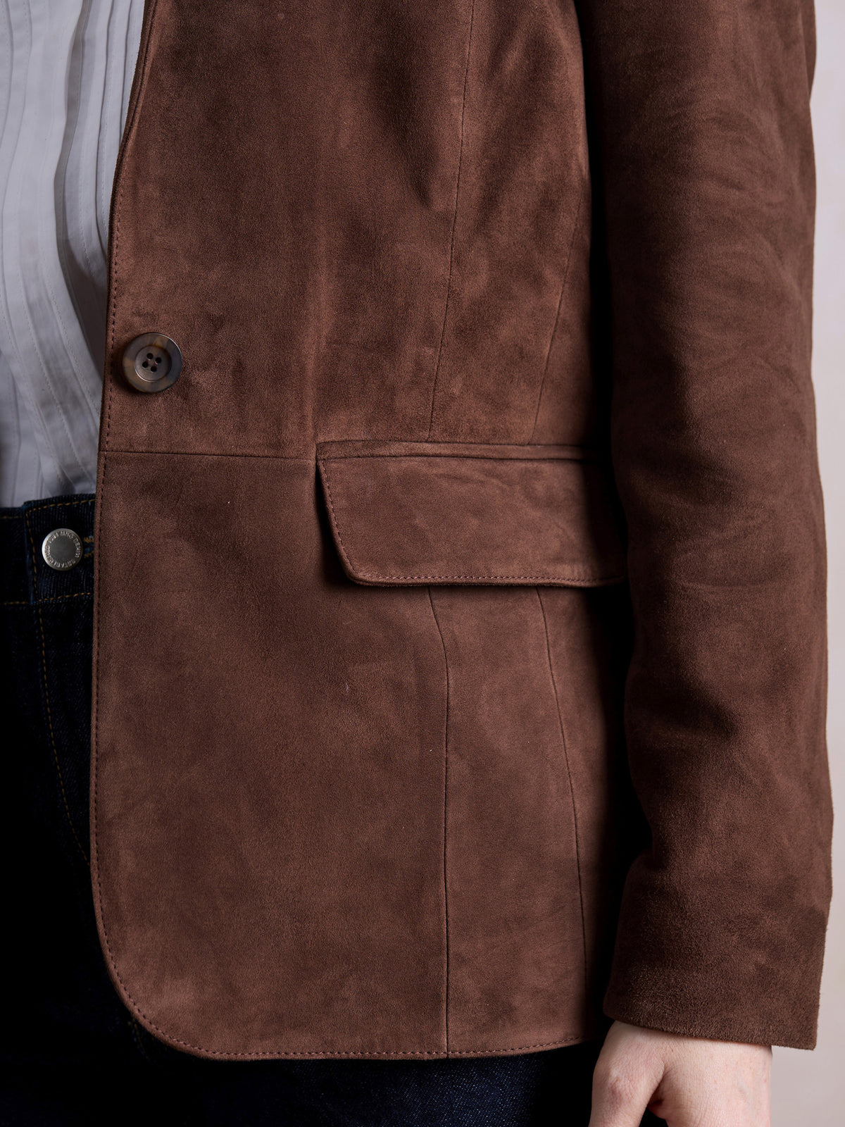 Birch Suede Blazer