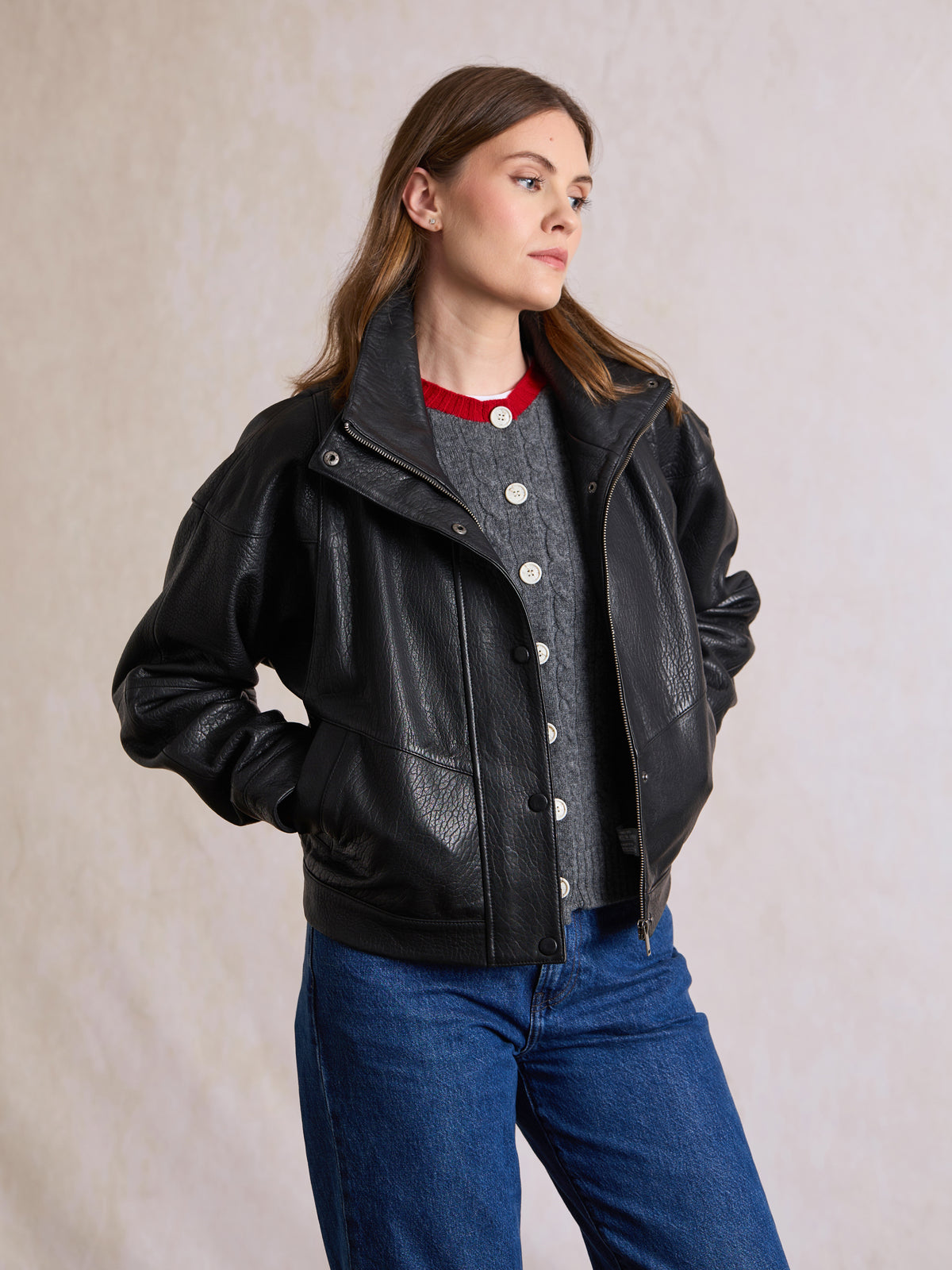 Cartmel Leather Bomber Jacket