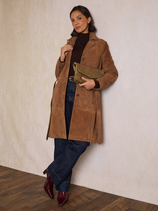 Staveley Suede Trench Coat