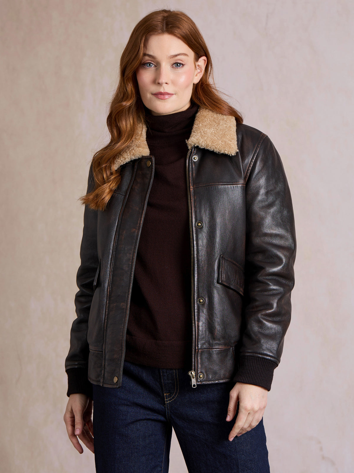 Armaside Leather Aviator Jacket