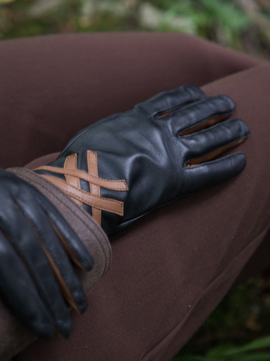 Daisy II Contrasting Leather Gloves