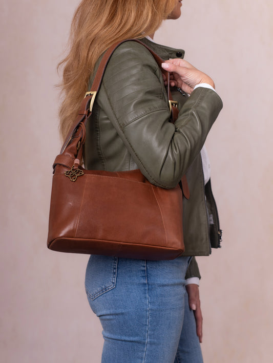 Newby Leather Hobo Shoulder Bag
