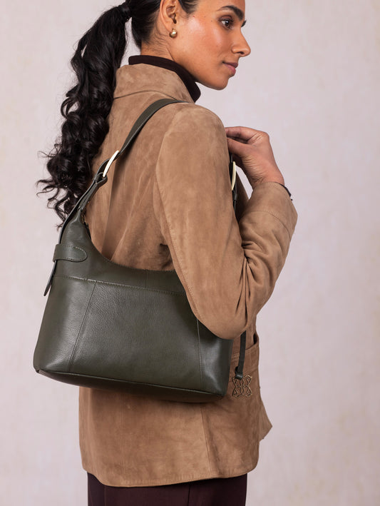 Newby Leather Hobo Shoulder Bag