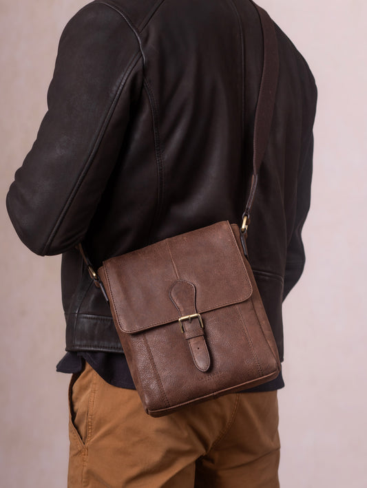 Hutton Leather Reporter Bag