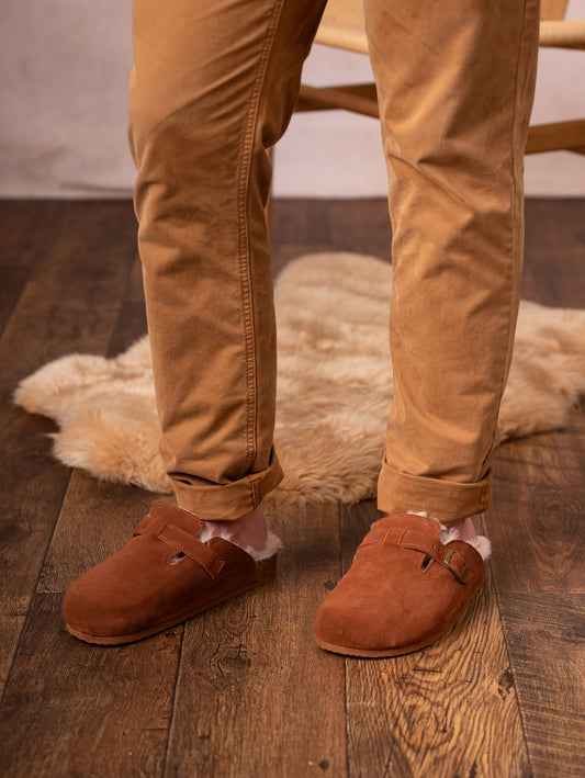 Unisex Sheepskin Clog Slippers