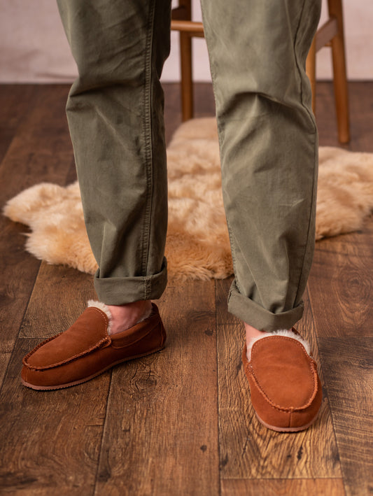 Sheepskin Slip-On Moccasins
