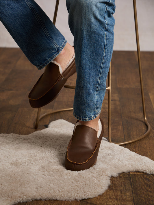 Sheepskin Slip-On Moccasins