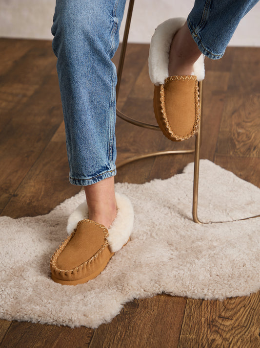 Sheepskin Stitch Moccasins