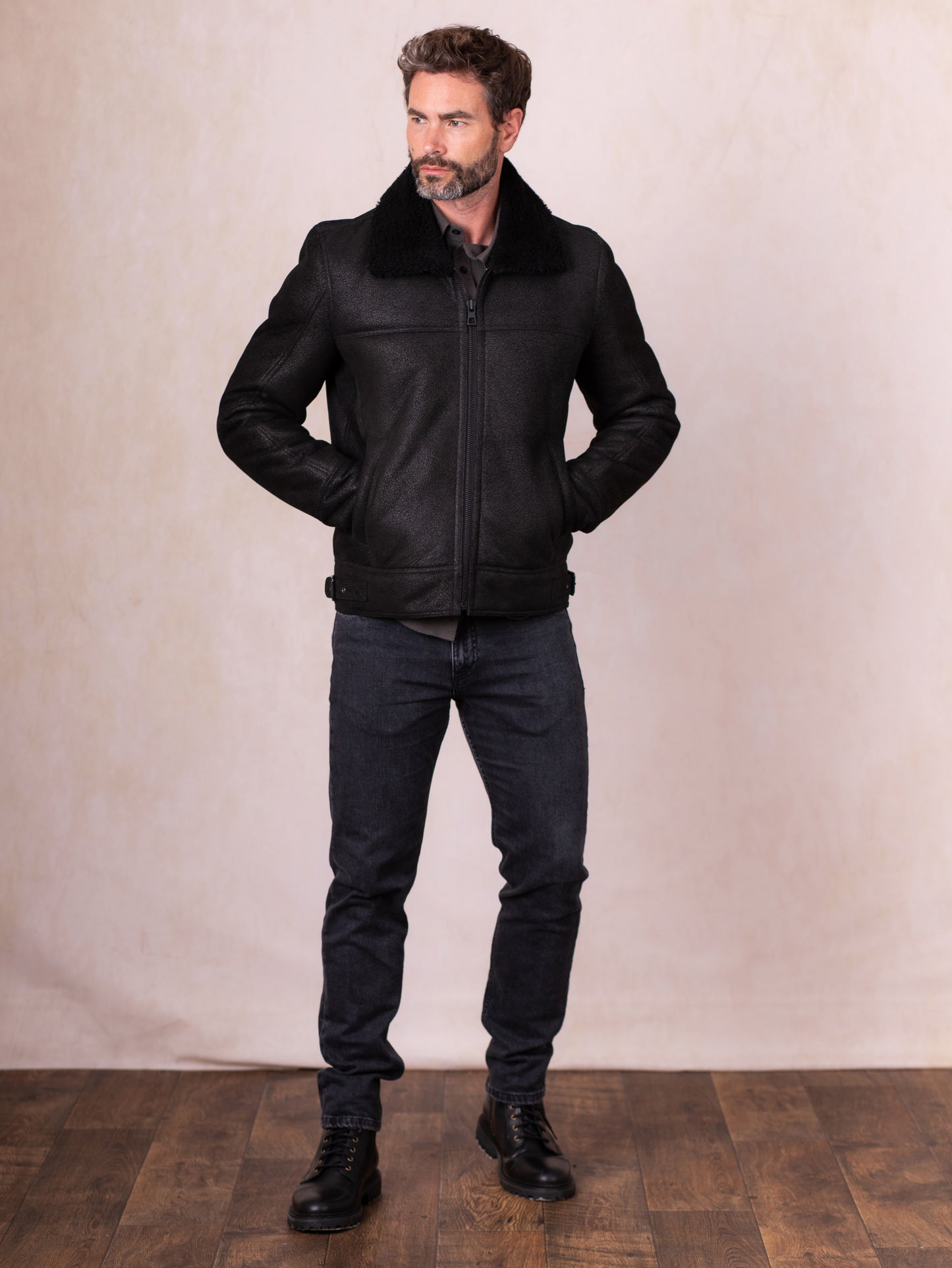 Harrier Sheepskin Flying Jacket