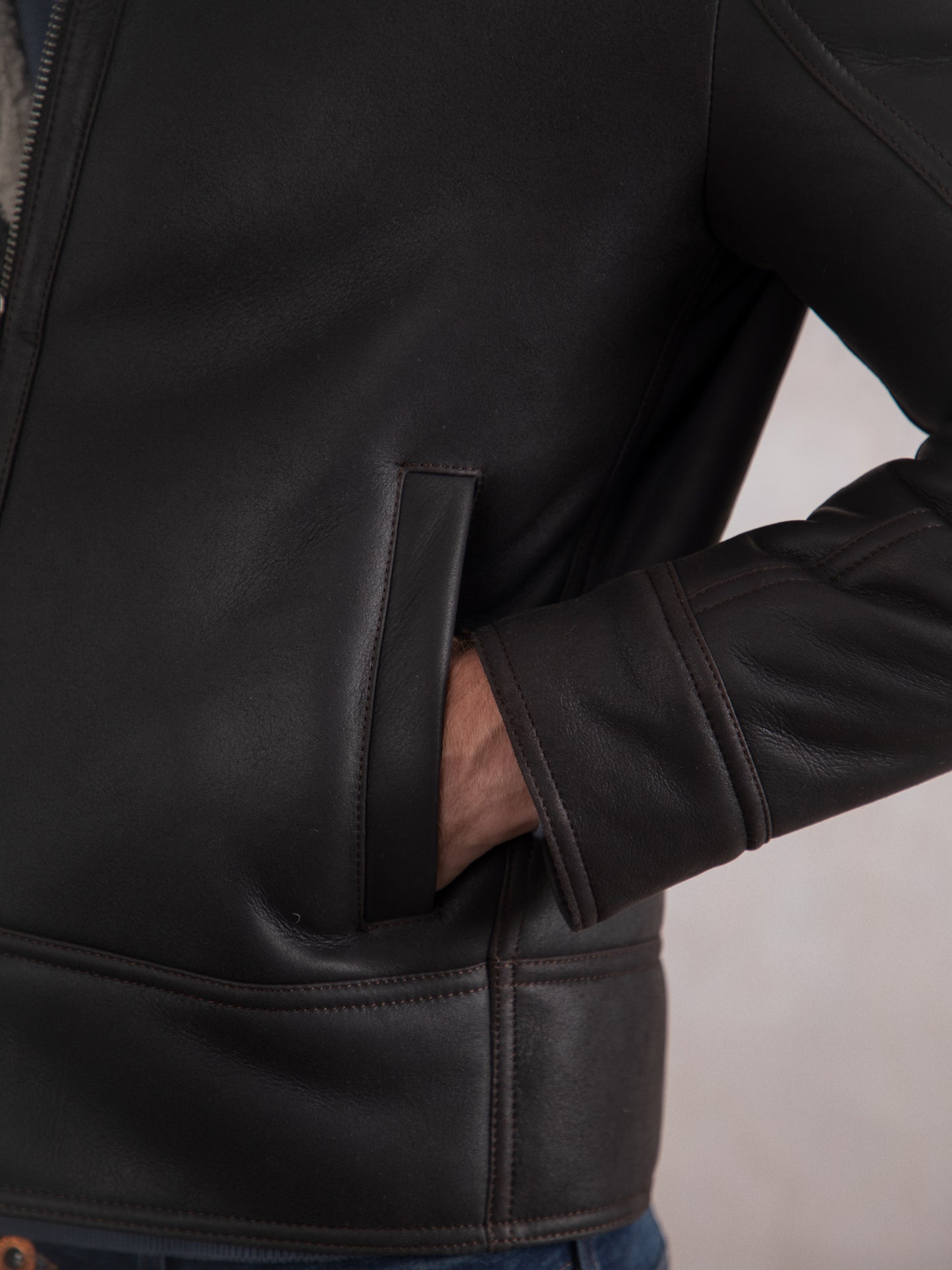 Tigermoth Sheepskin Aviator Jacket