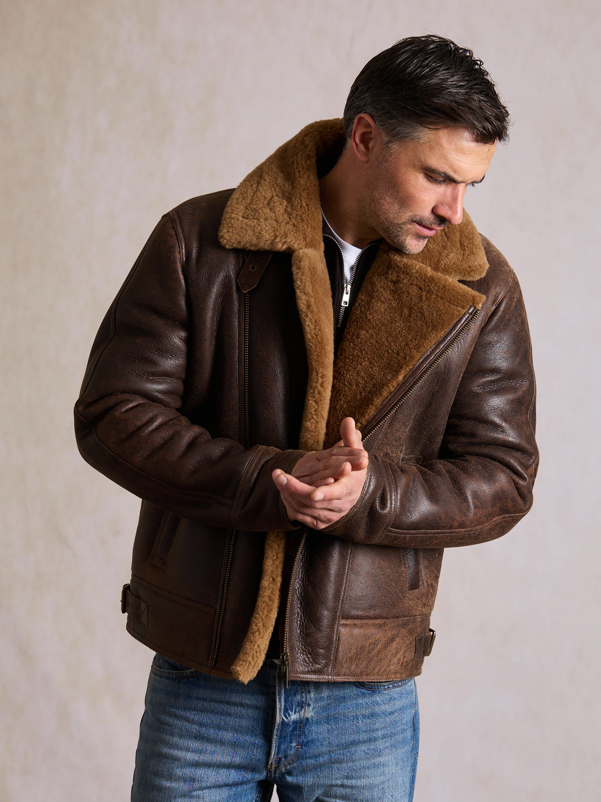 Storth Sheepskin Aviator Jacket