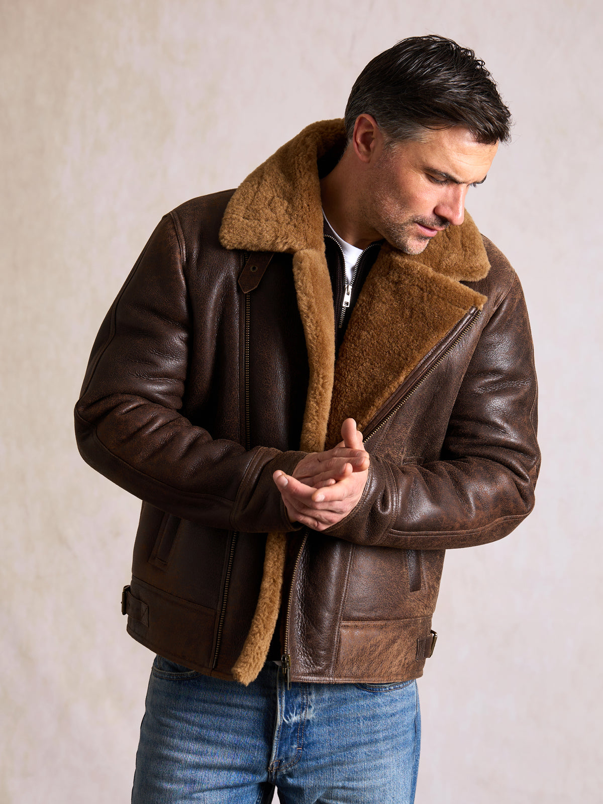Storth Sheepskin Aviator Jacket