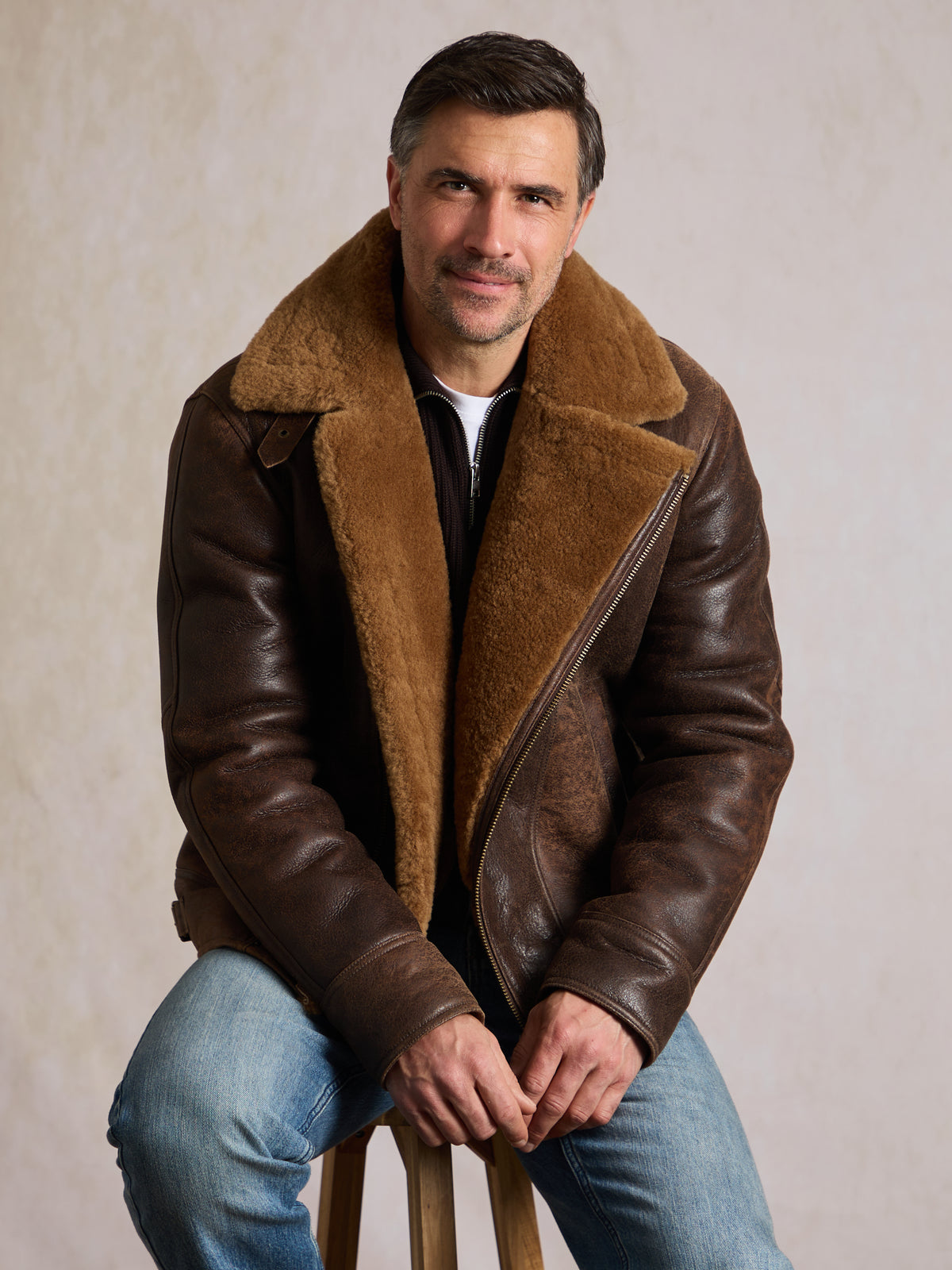 Storth Sheepskin Aviator Jacket