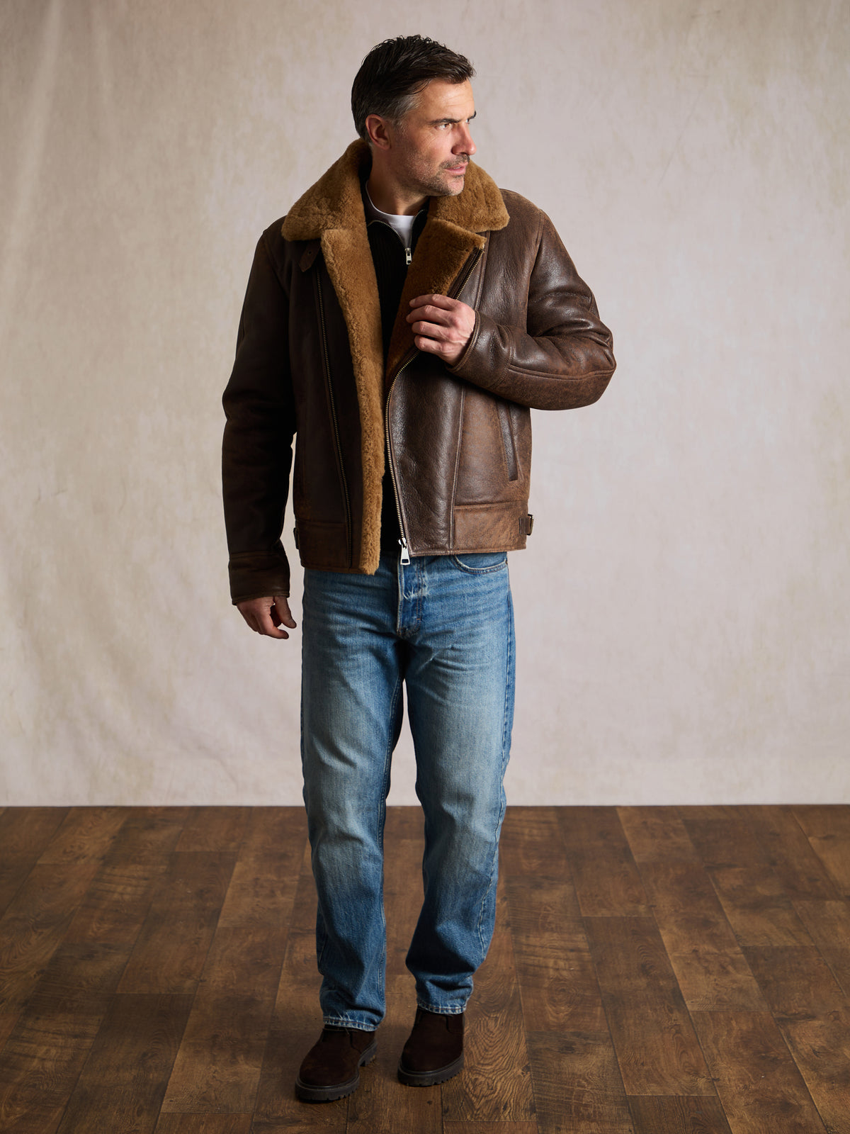 Storth Sheepskin Aviator Jacket