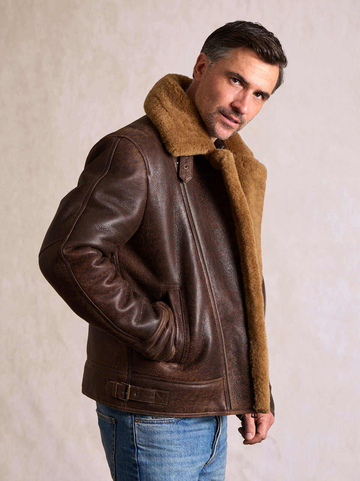 Storth Sheepskin Aviator Jacket