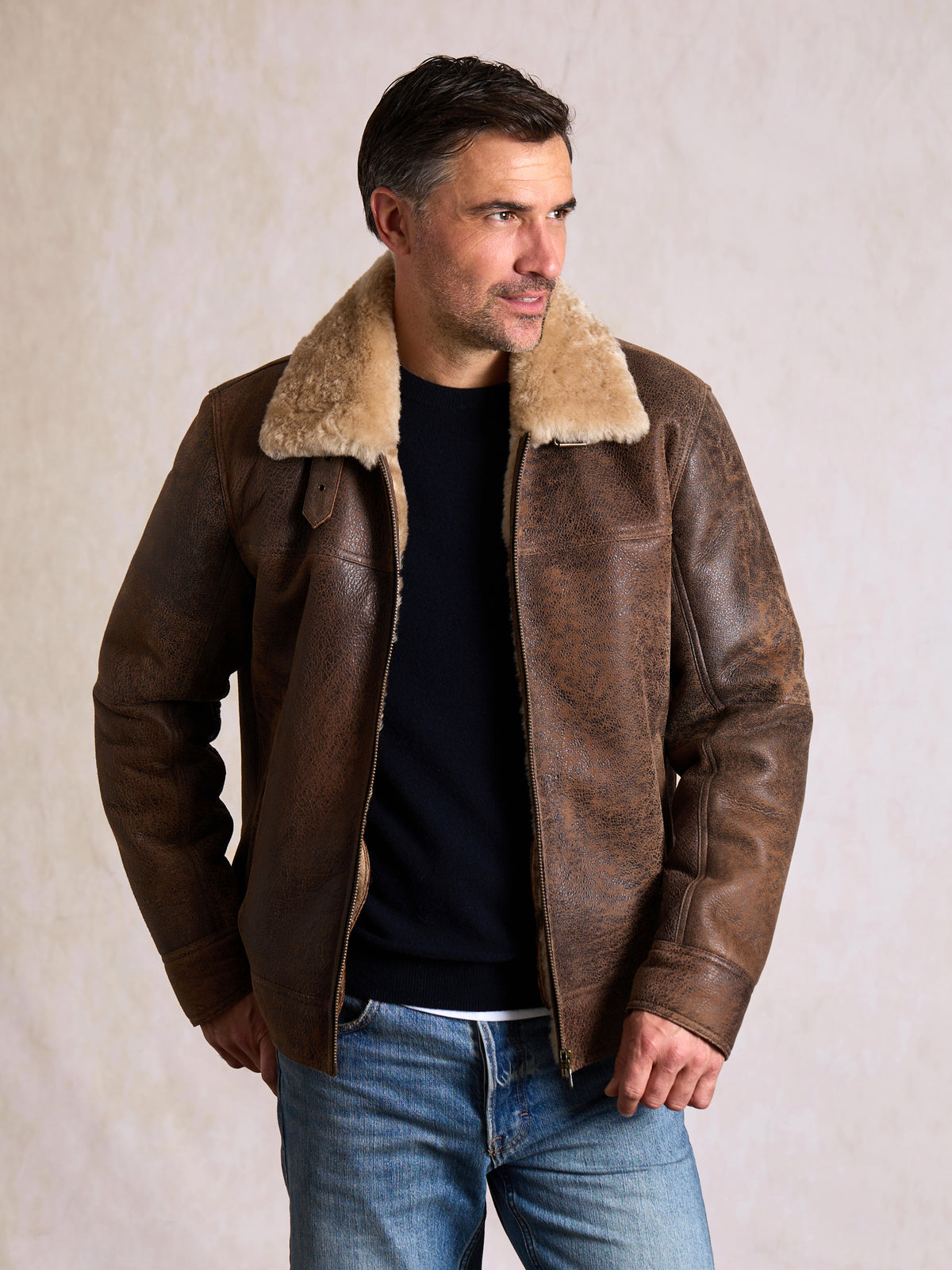 Brigham Sheepskin Aviator Jacket