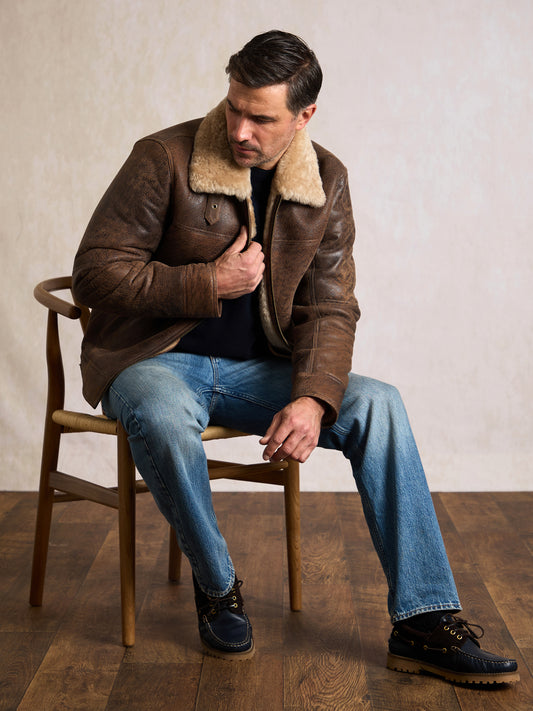 Brigham Sheepskin Aviator Jacket