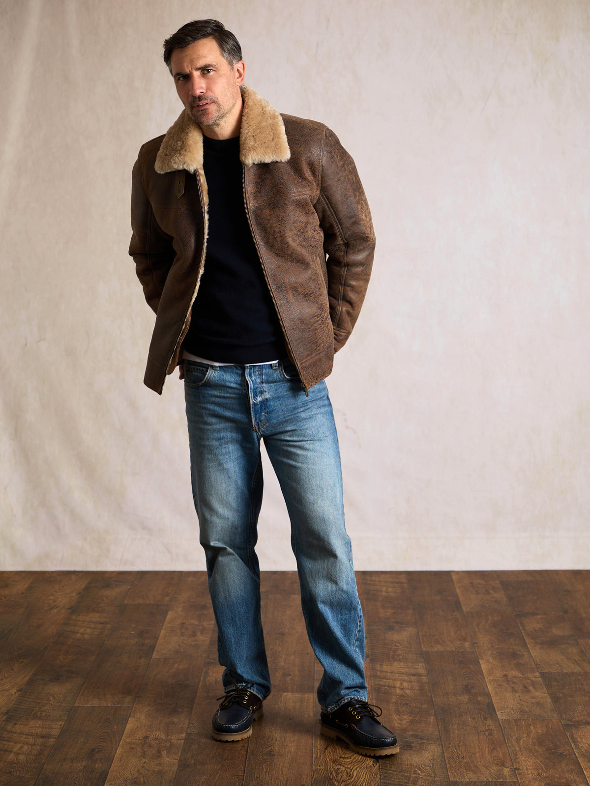 Brigham Sheepskin Aviator Jacket