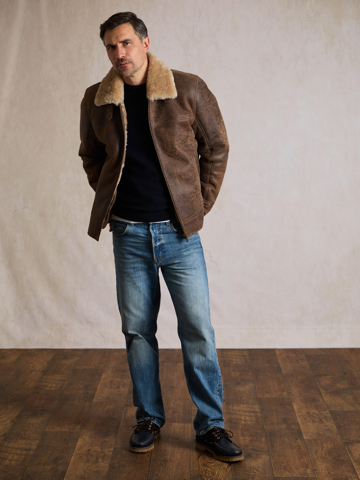 Brigham Sheepskin Aviator Jacket
