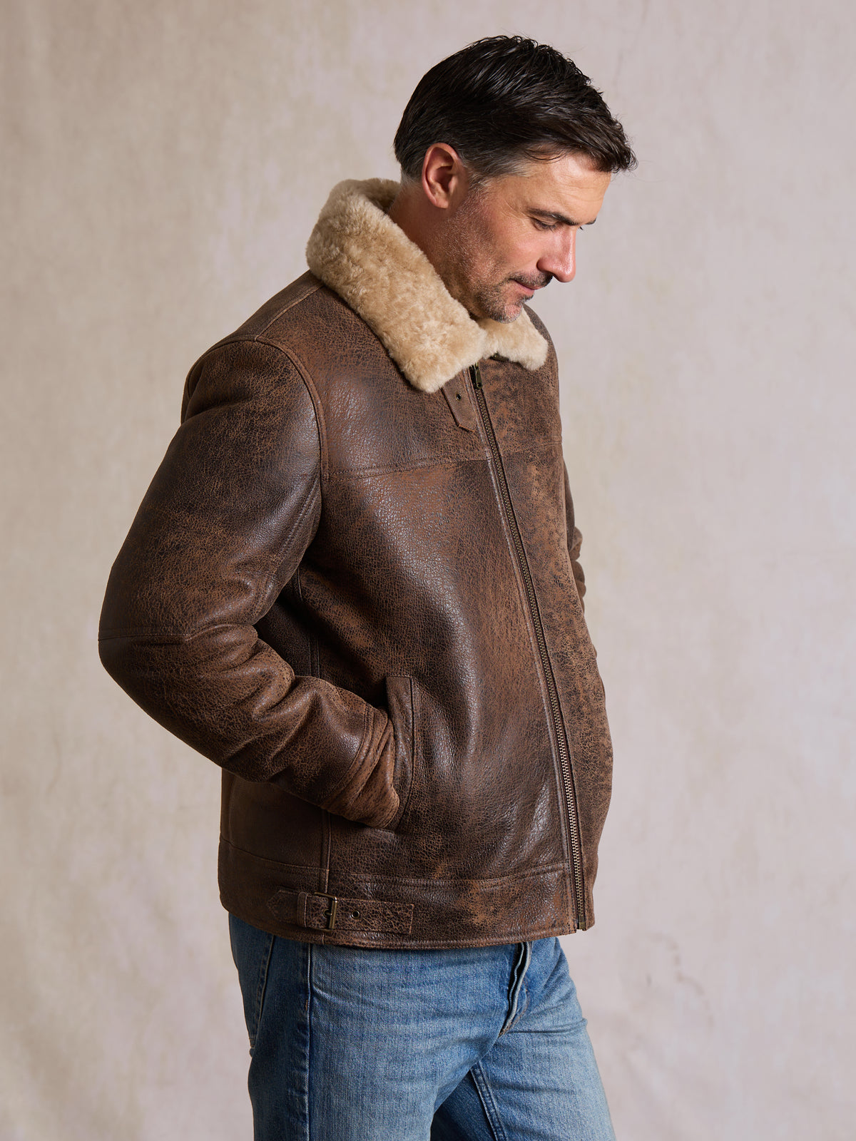 Brigham Sheepskin Aviator Jacket