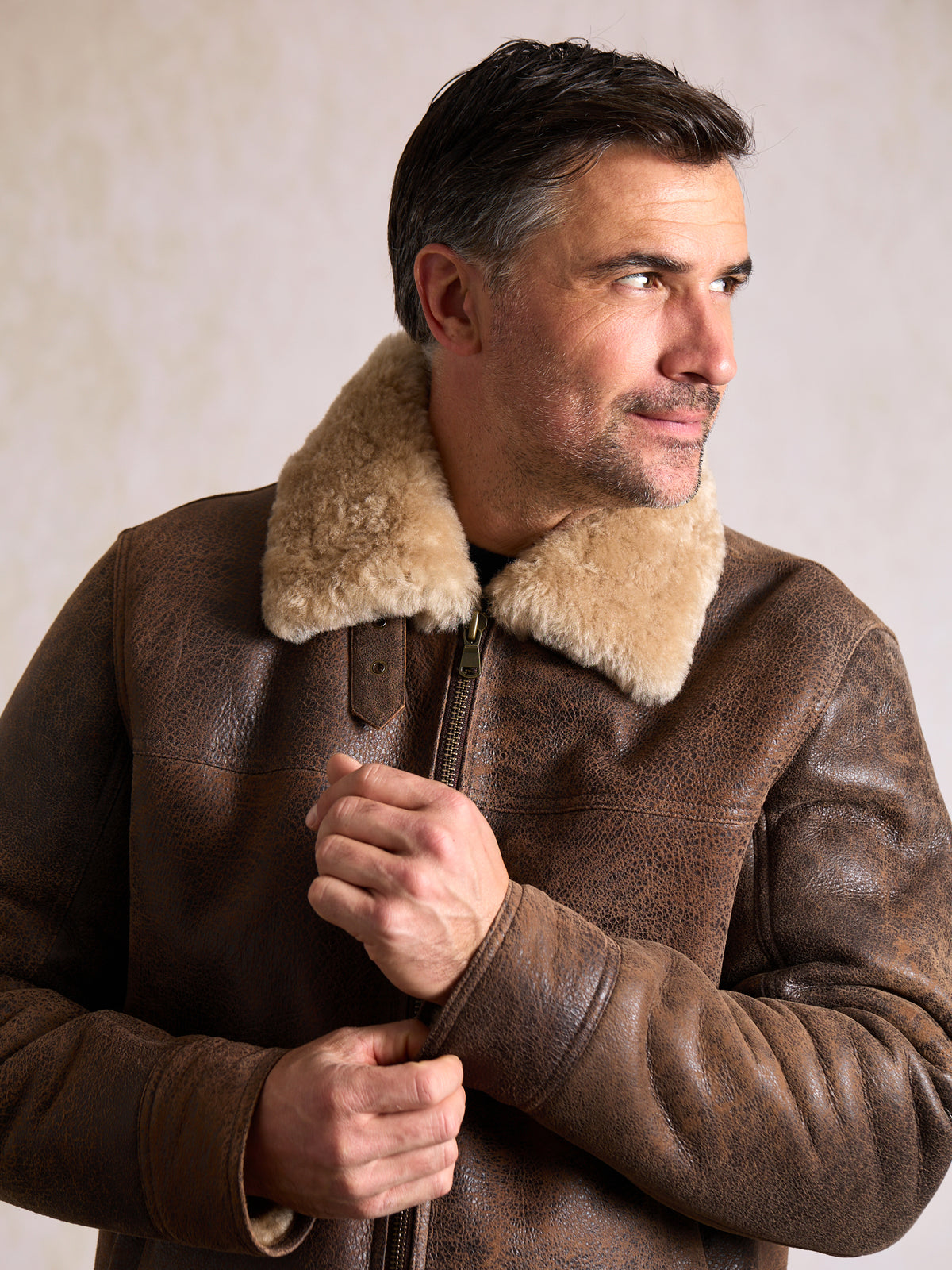Brigham Sheepskin Aviator Jacket