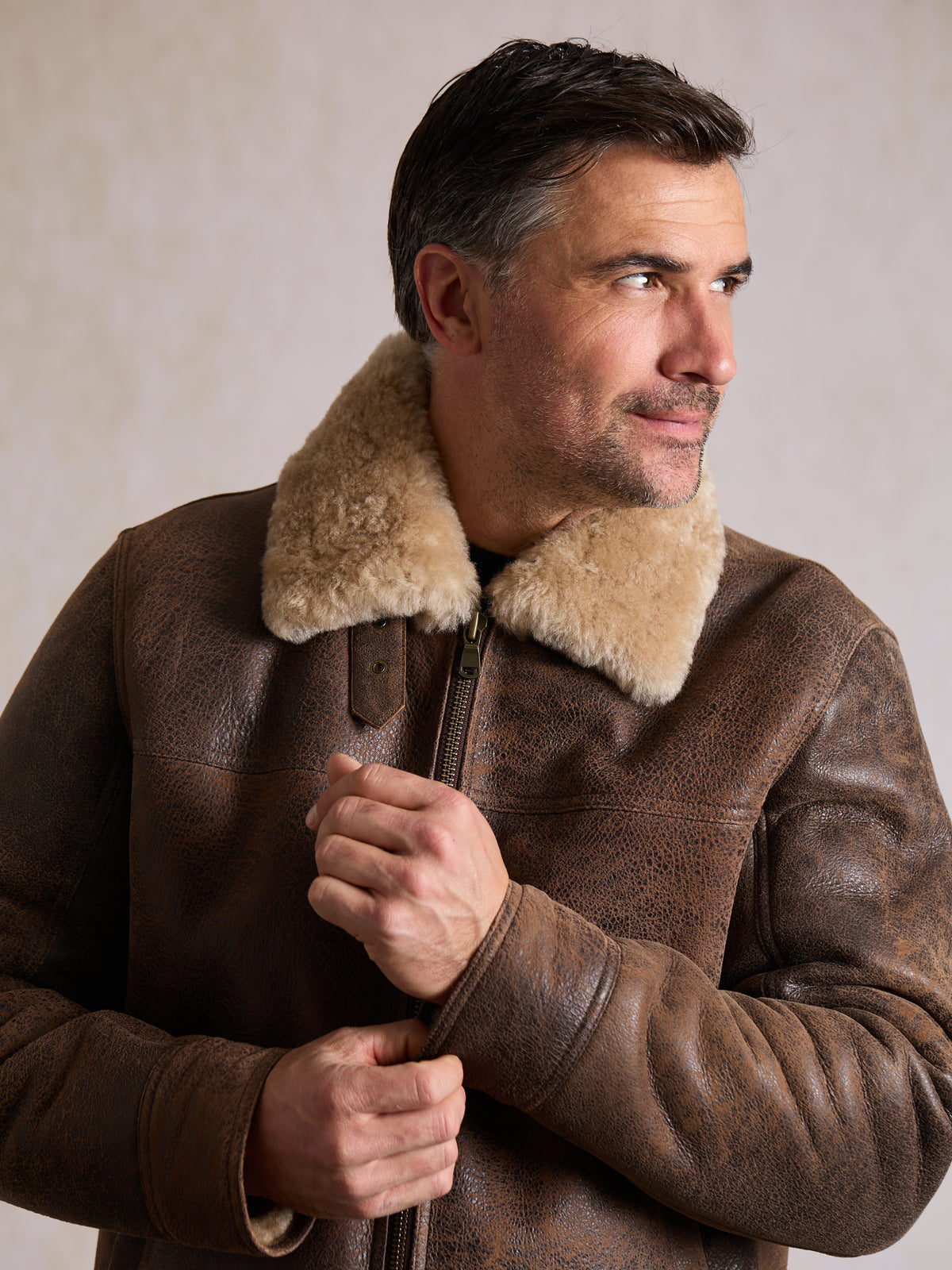 Brigham Sheepskin Aviator Jacket