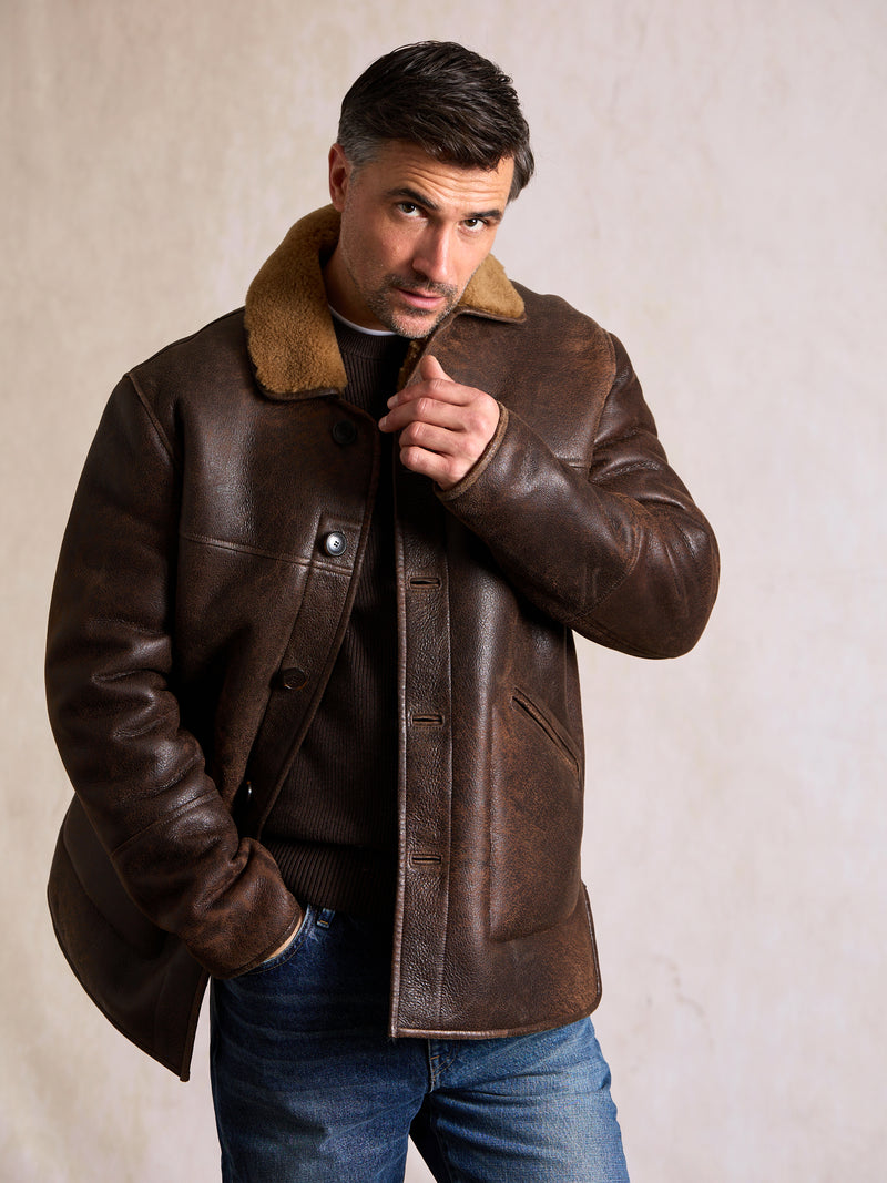 Briery Leather Coat