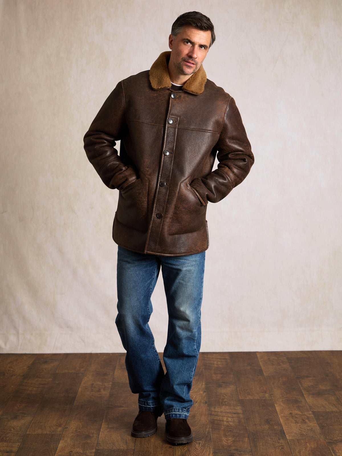 Briery Leather Coat