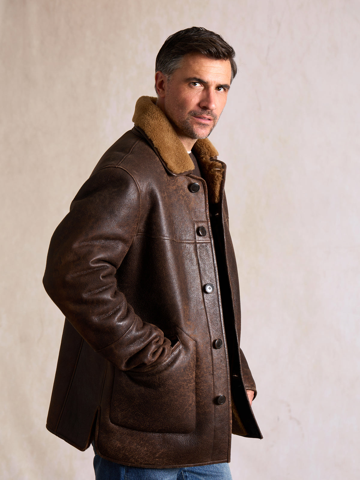 Briery Leather Coat