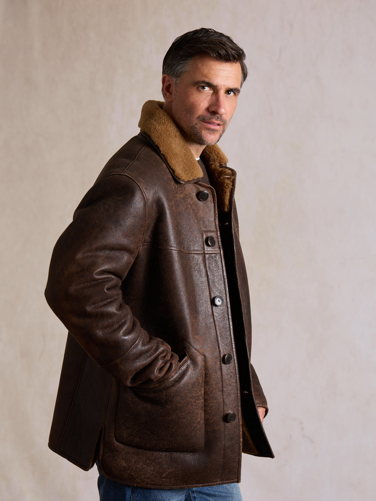 Briery Leather Coat