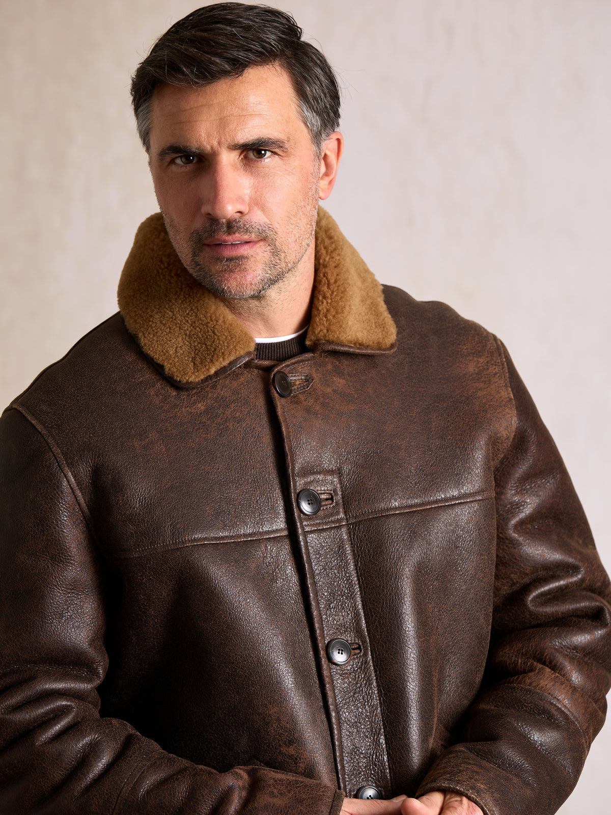 Briery Leather Coat