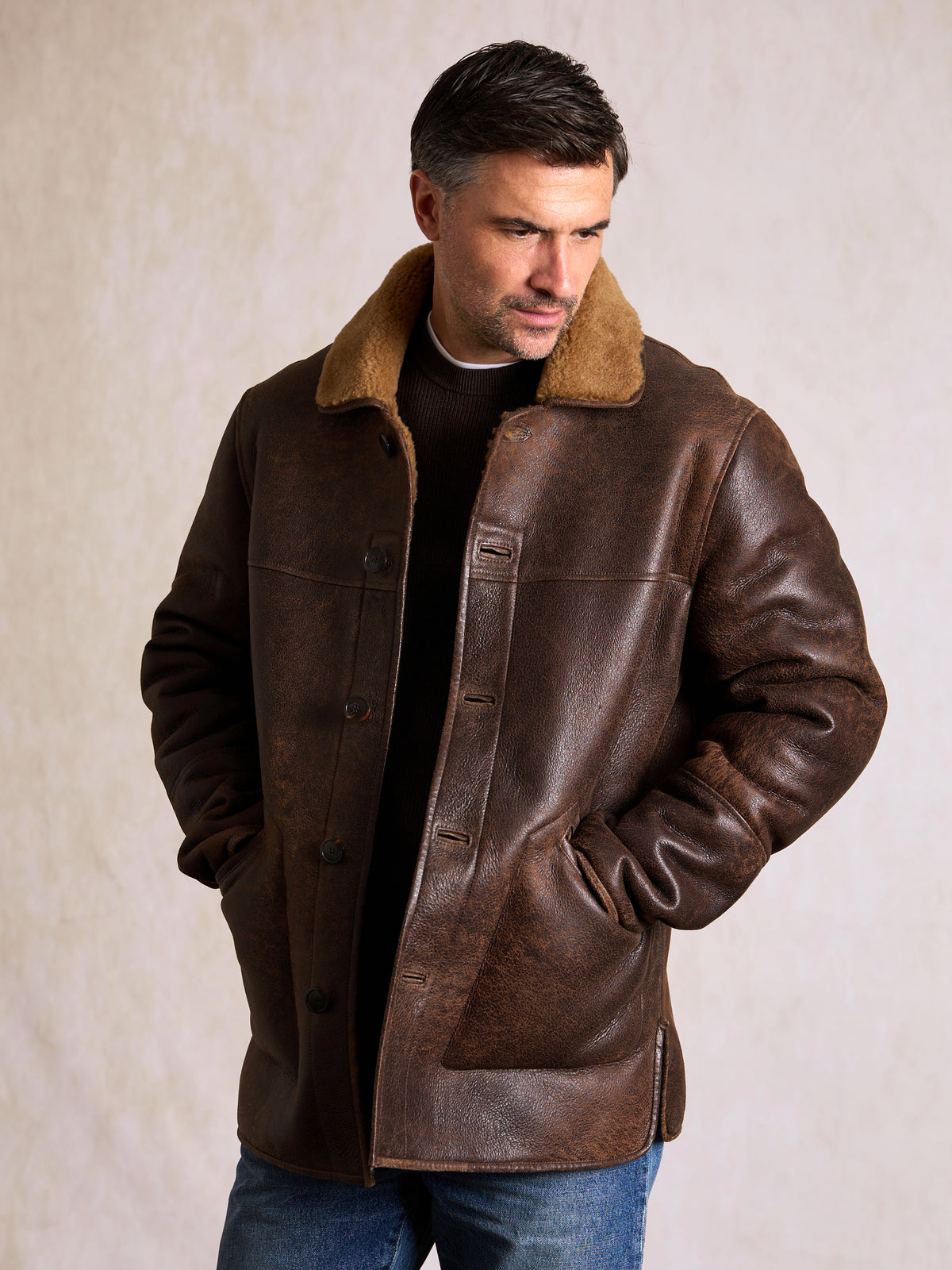 Briery Leather Coat