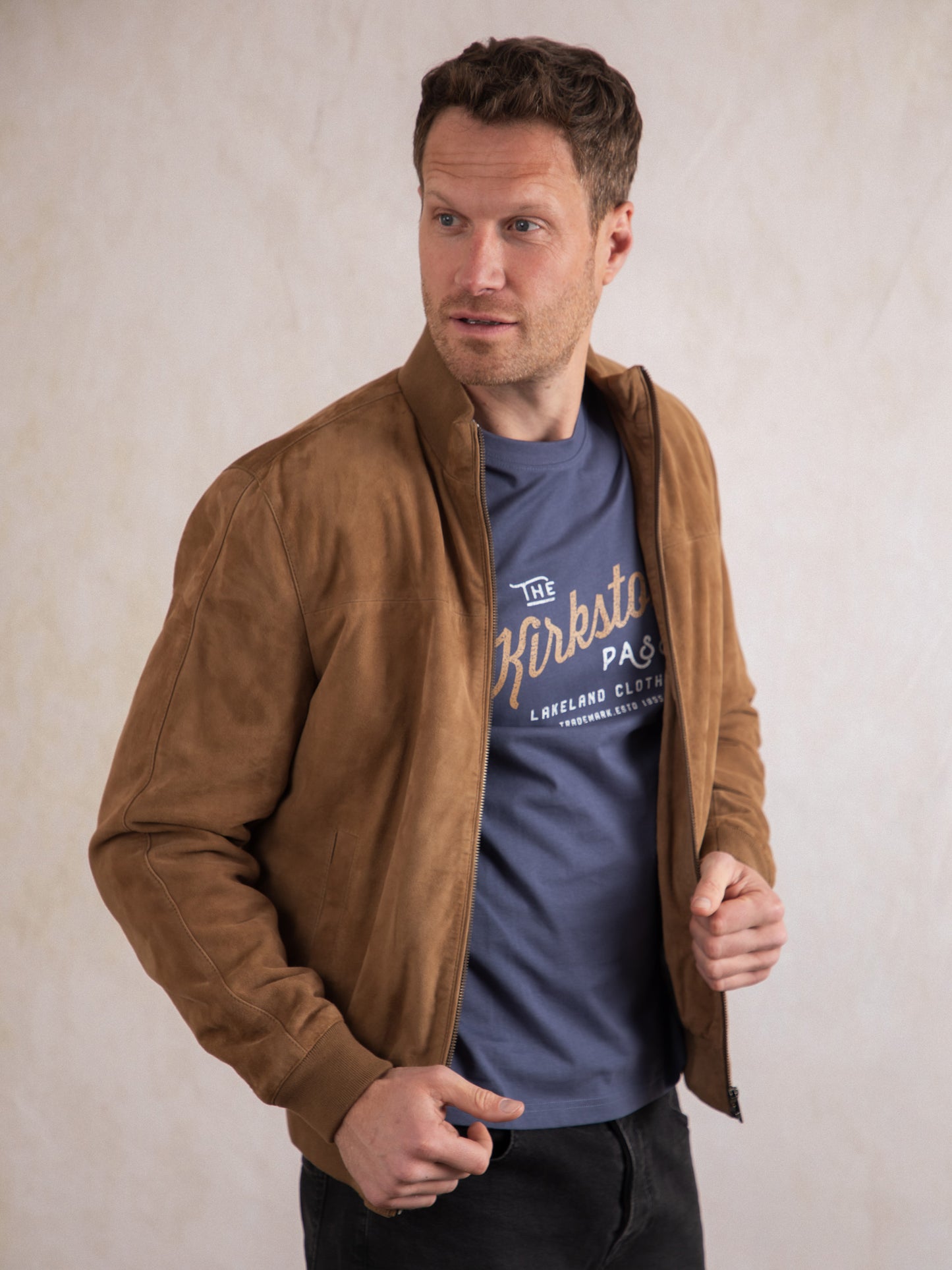 Dalston Suede Bomber Jacket