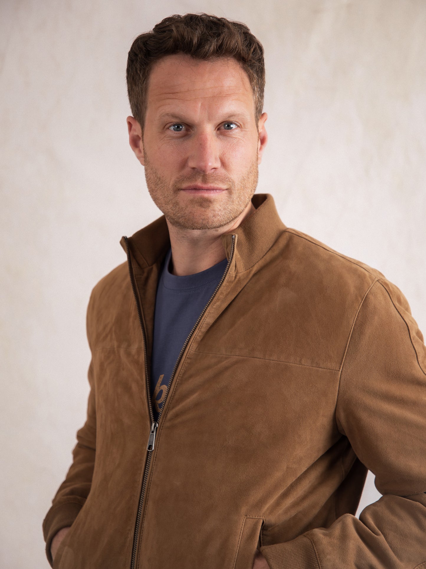 Dalston Suede Bomber Jacket