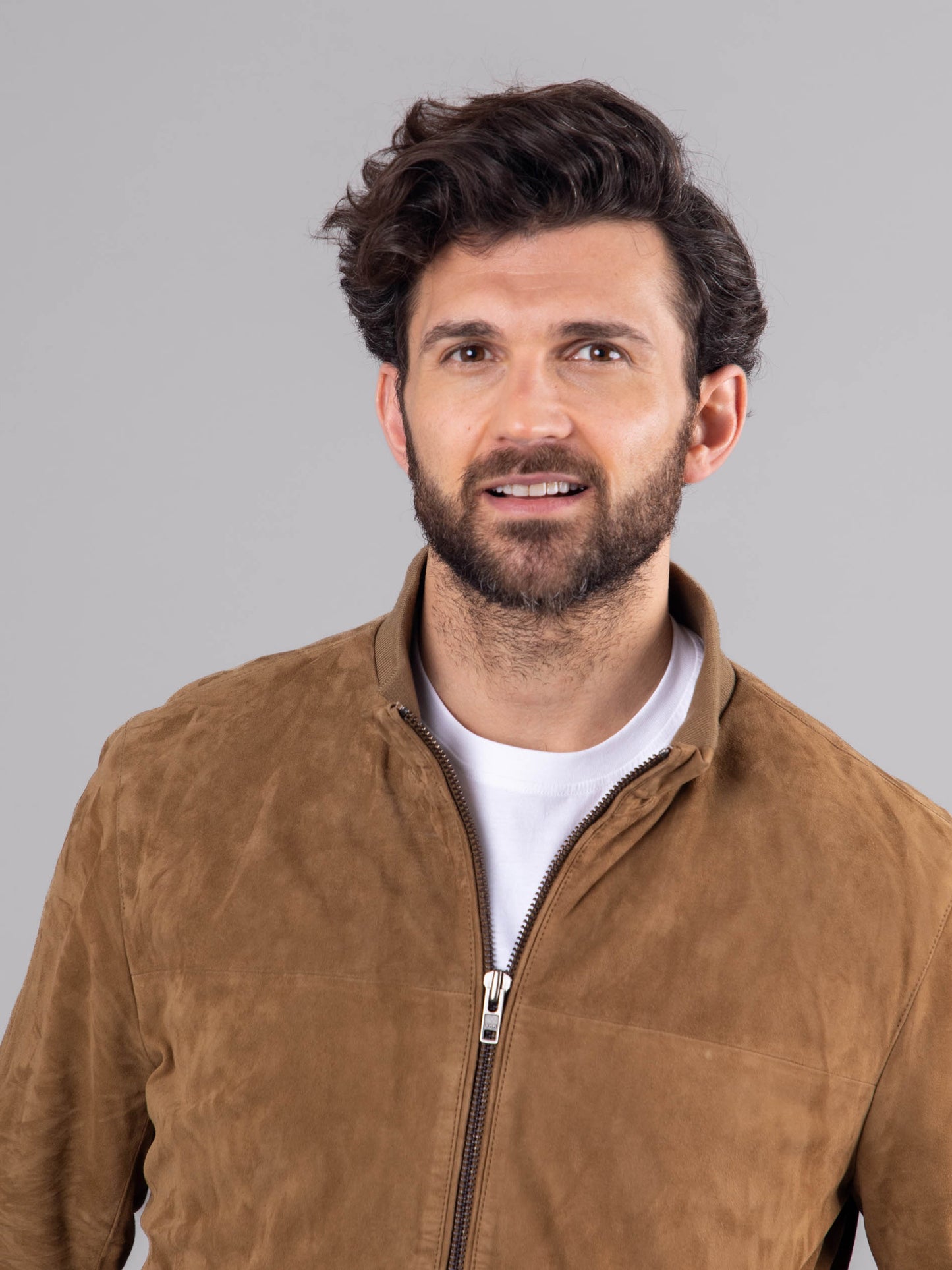 Dalston Suede Bomber Jacket