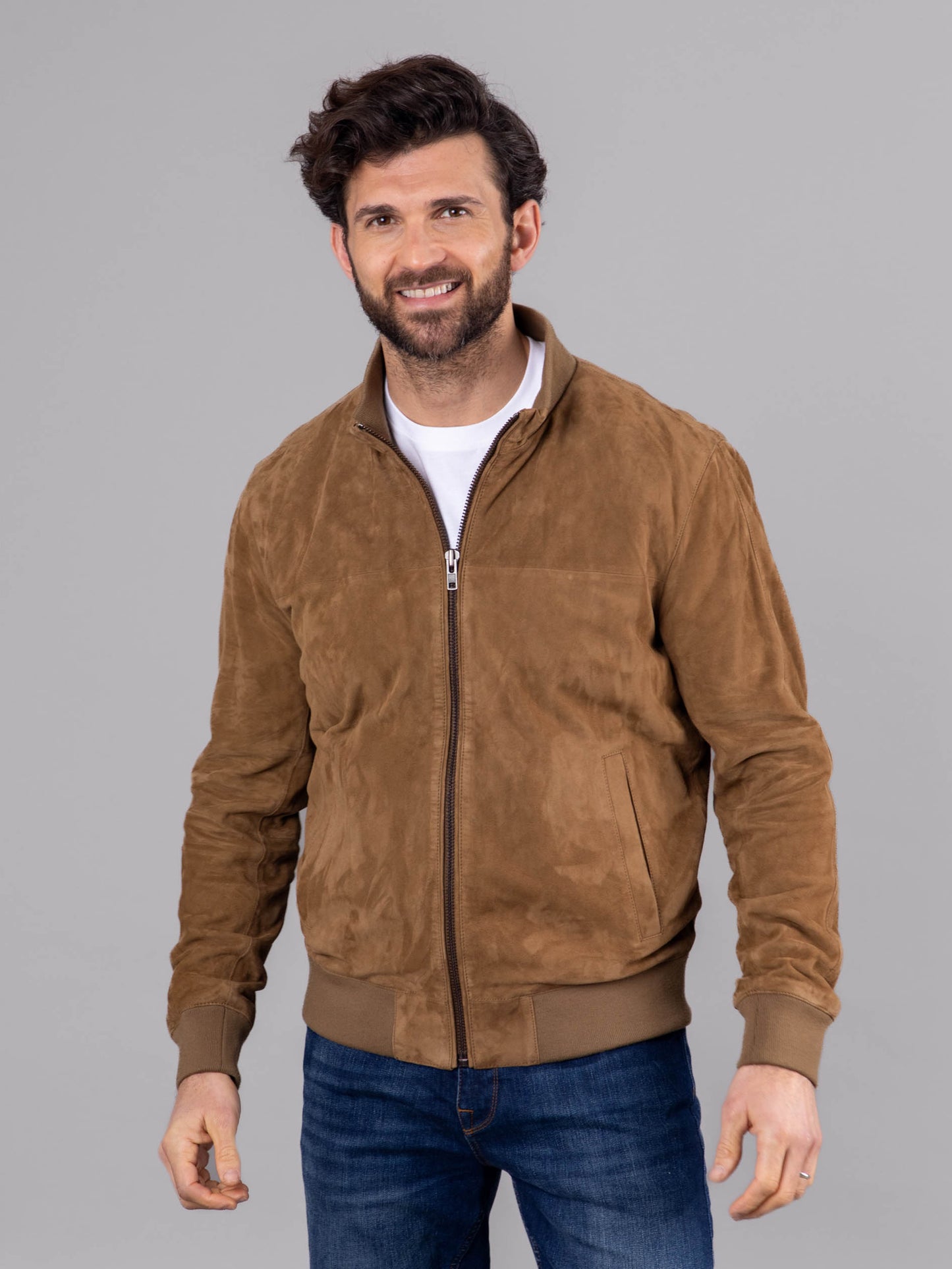 Dalston Suede Bomber Jacket