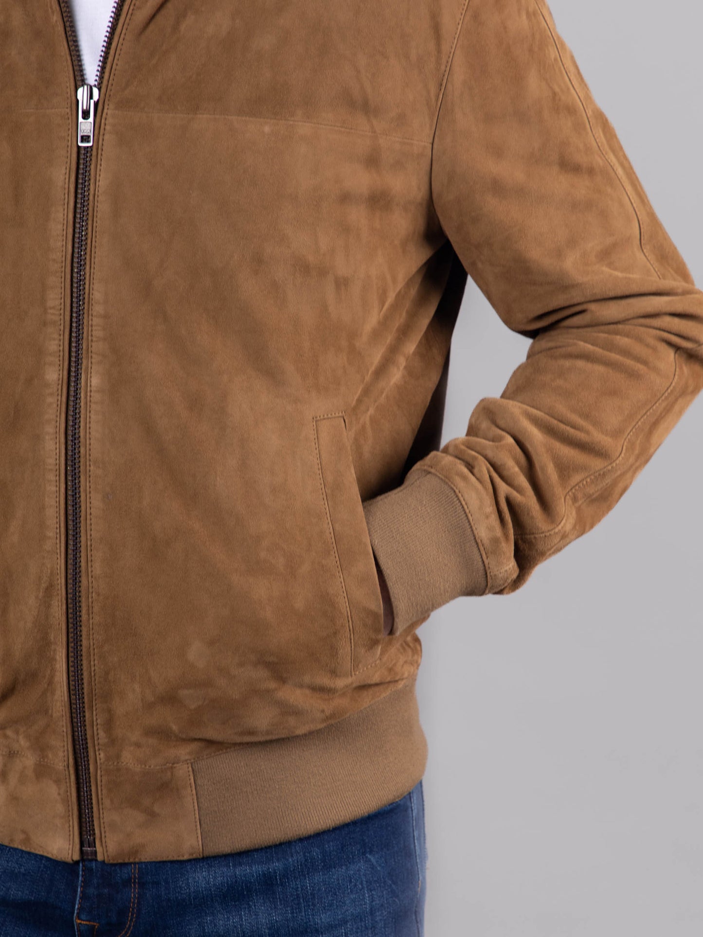 Dalston Suede Bomber Jacket