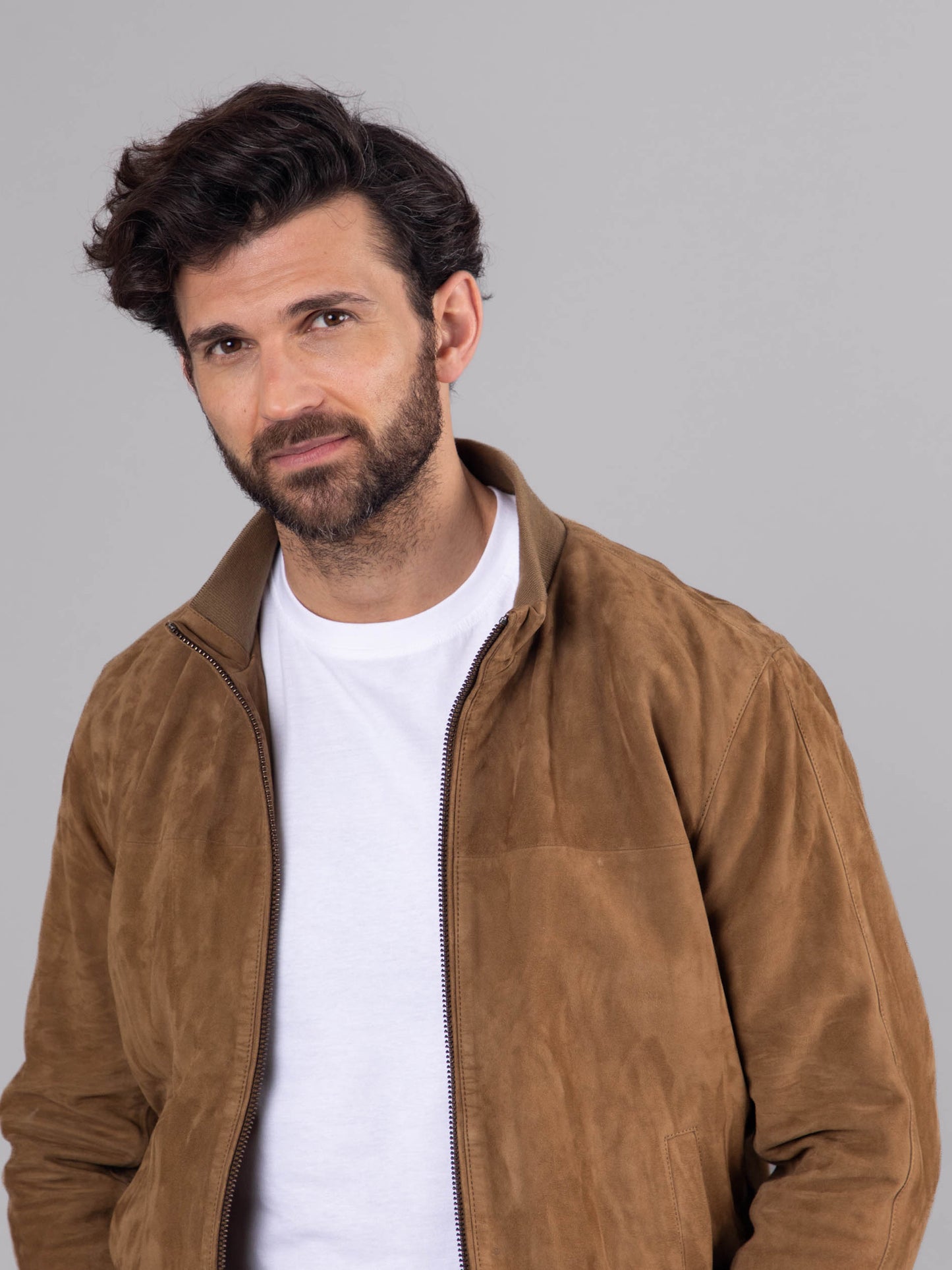 Dalston Suede Bomber Jacket