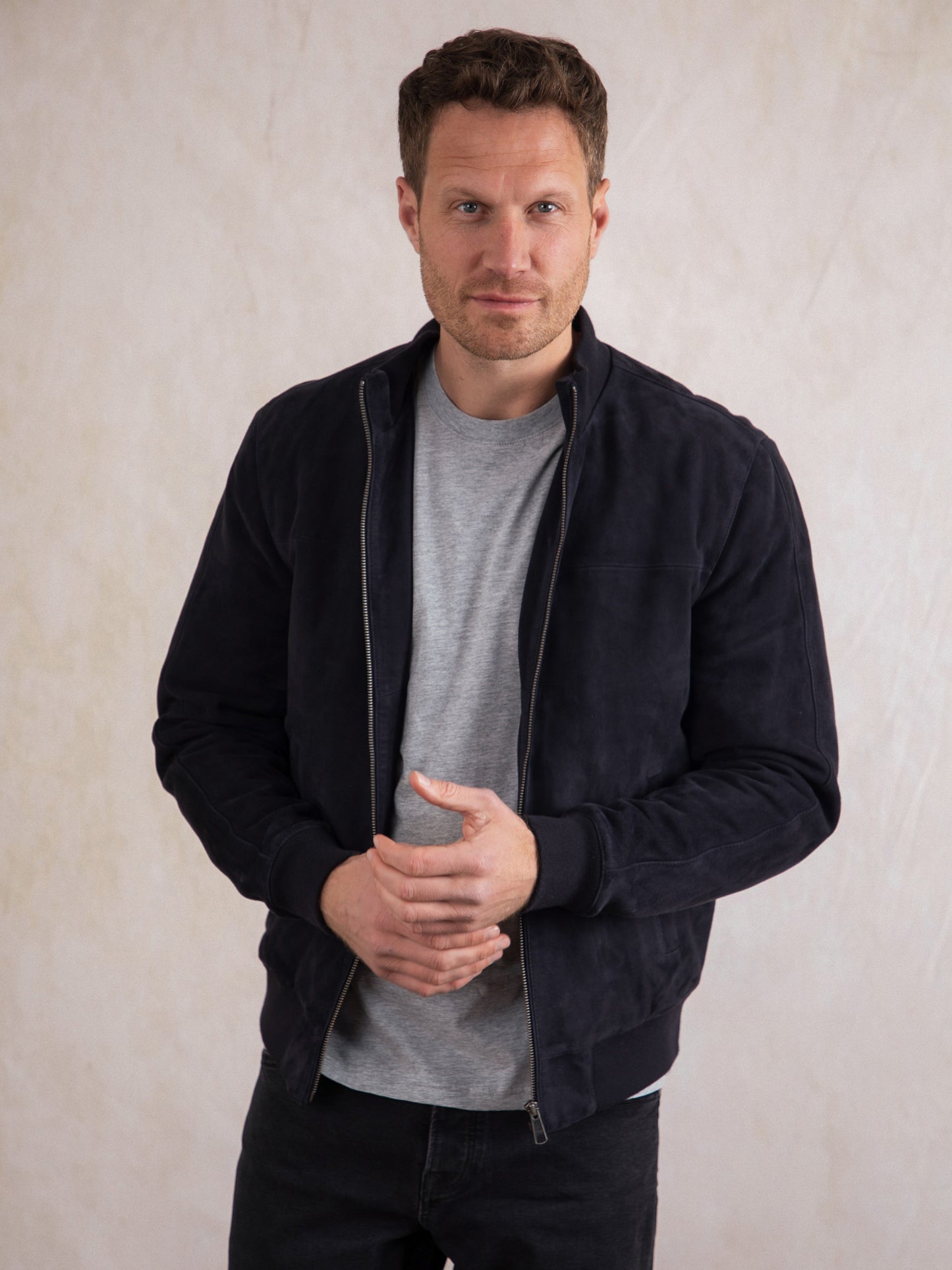 Dalston Suede Bomber Jacket
