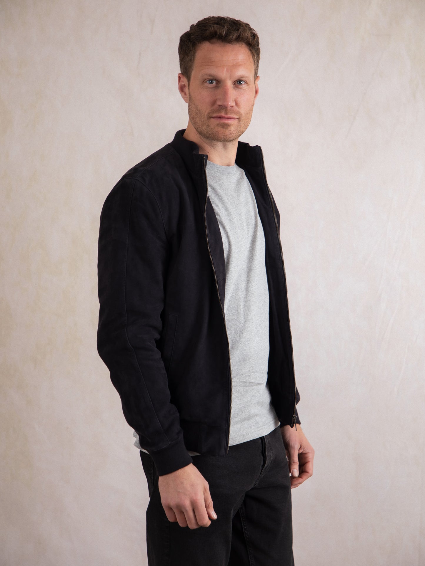 Dalston Suede Bomber Jacket