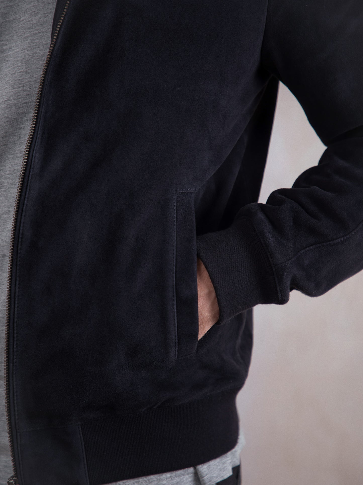 Dalston Suede Bomber Jacket