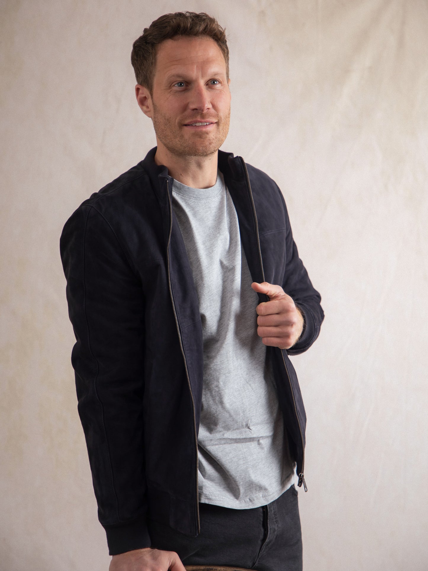Dalston Suede Bomber Jacket
