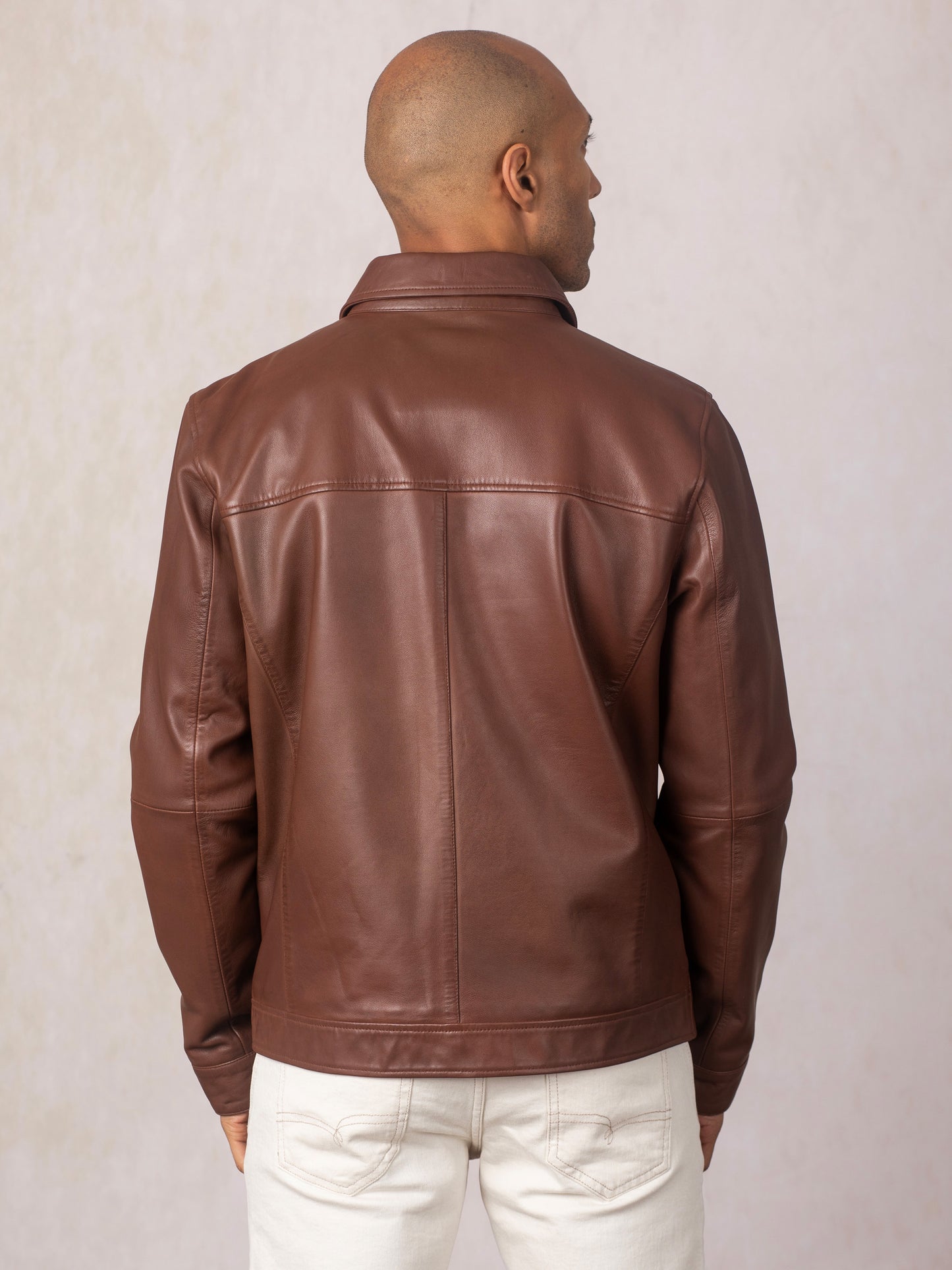 Renwick Collared Leather Jacket